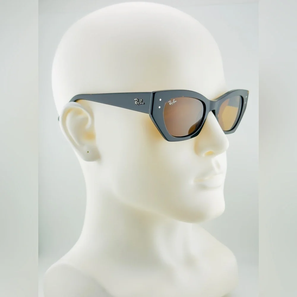 Ray-Ban Zena Bio-Based Women Sunglasses Polished Havana Frame with Brown Lenses - Picture 4 of 13